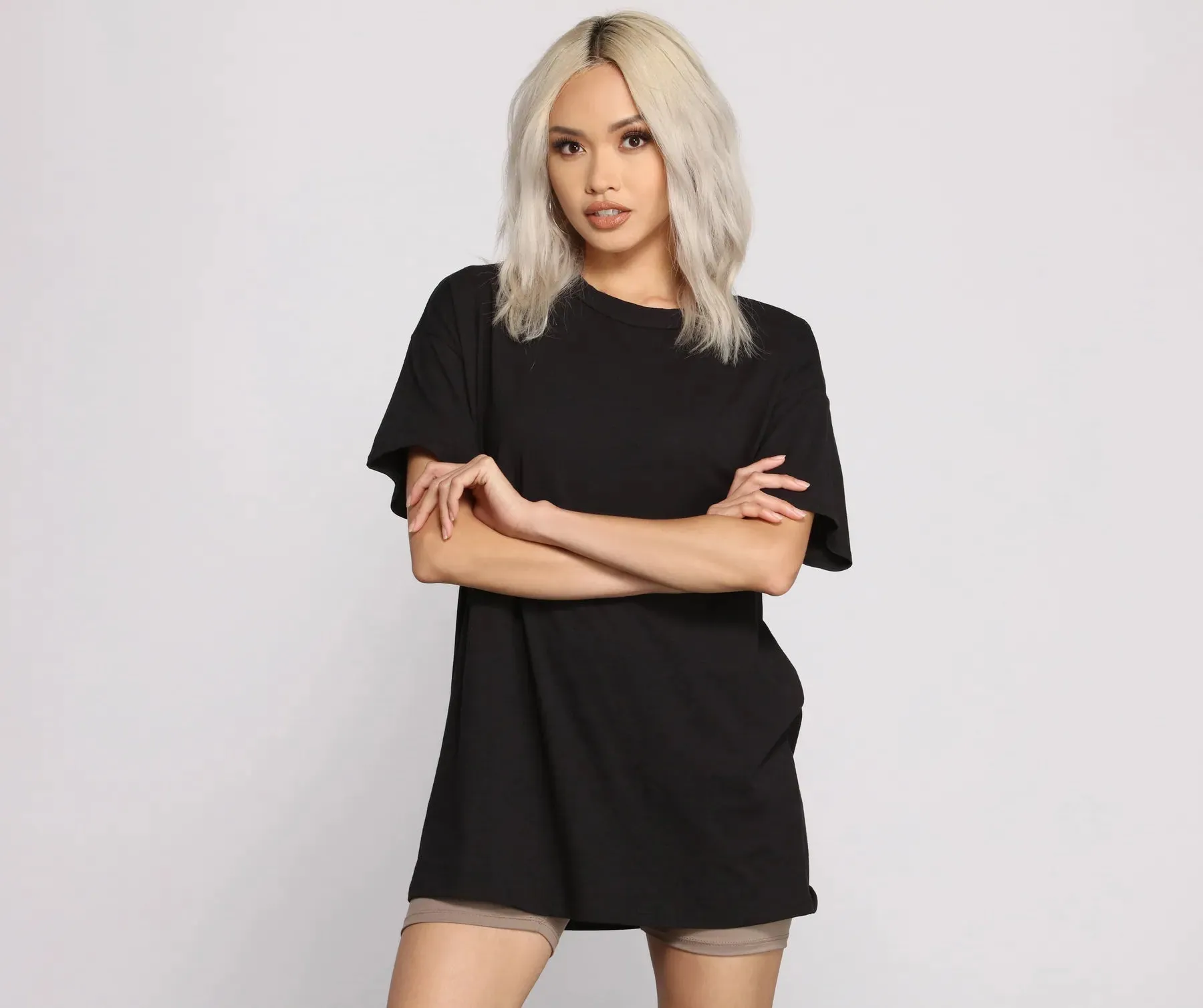 Essential Casual Oversize Basic Tee Shirt