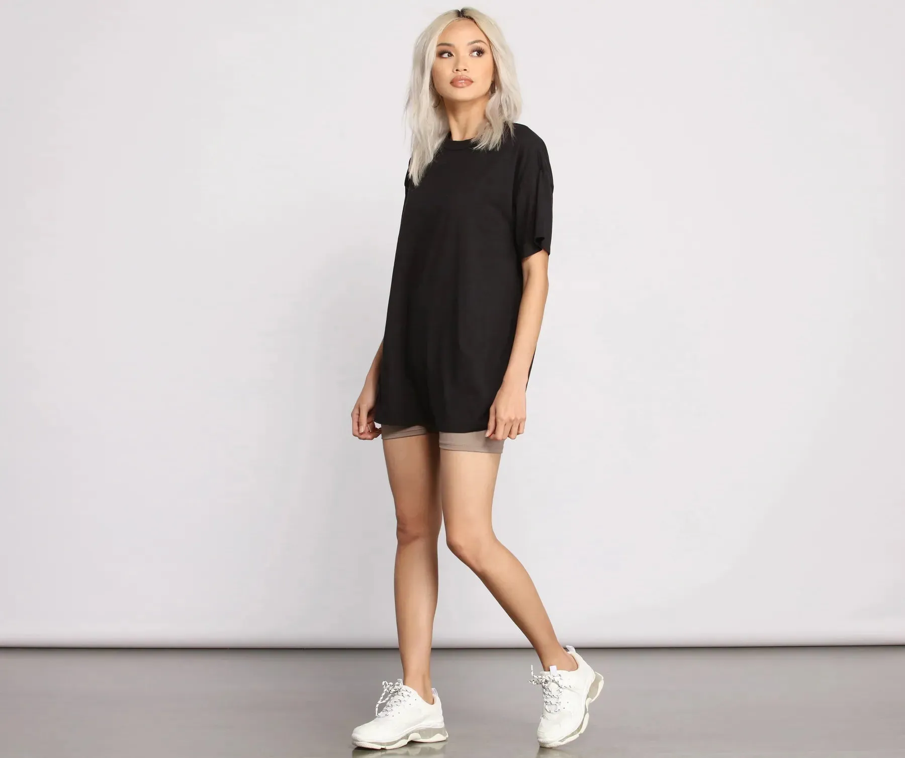 Essential Casual Oversize Basic Tee Shirt