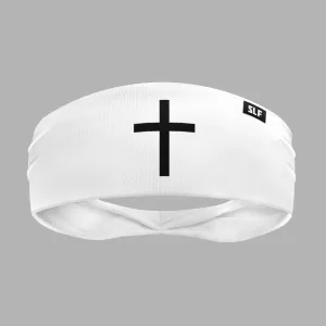 Faith Cross White Headband