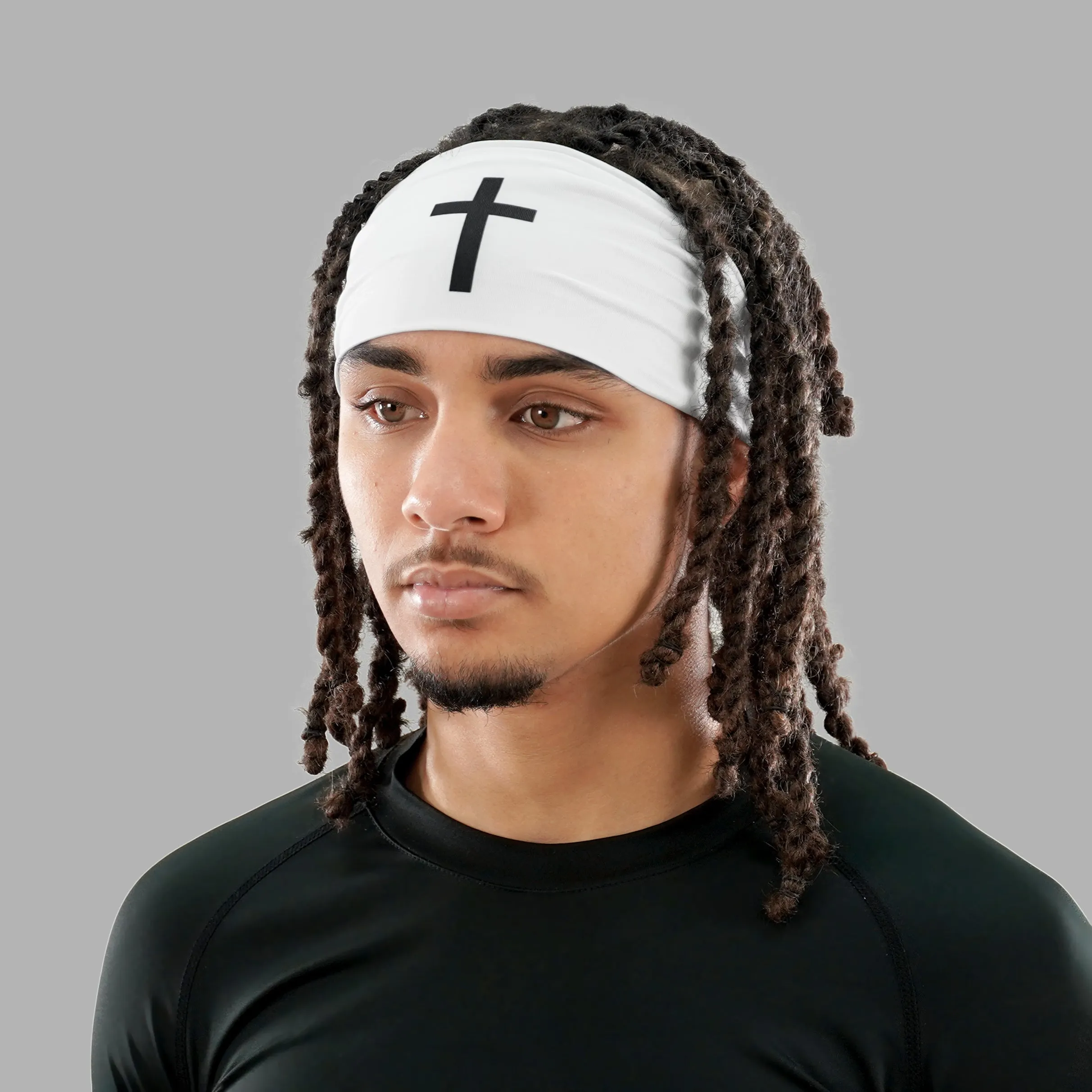 Faith Cross White Headband