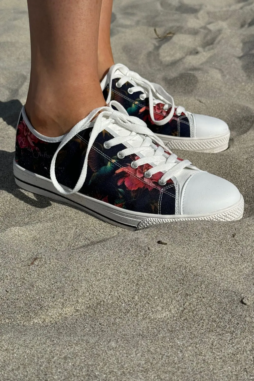 Fantasy Bird Canvas Shoes - Navy