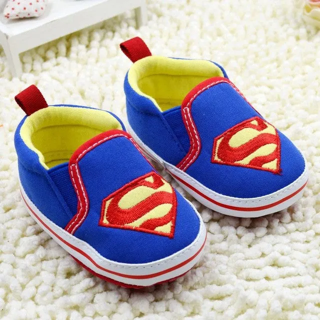 Fashion Superman Batman Baby Boy Shoes Autumn Cartoon Prints Toddler Girl Shoes Soft Children's Casual Sport Shoes 3367