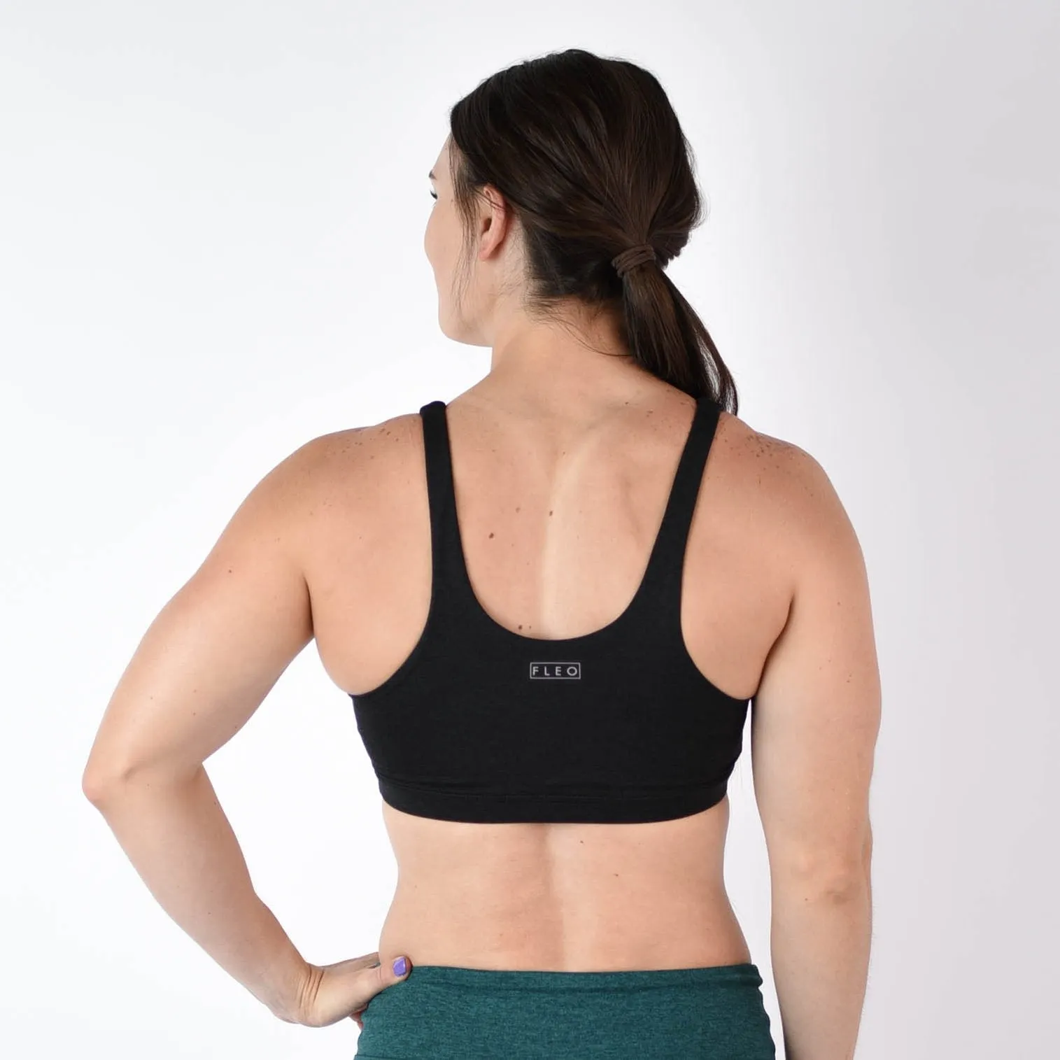 FLEO Celine Sports Bra - Heather Black