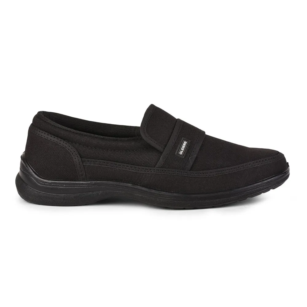 Gliders Casual Slip on Black Moccasin Shoes For Men 3070-27NEW By Liberty