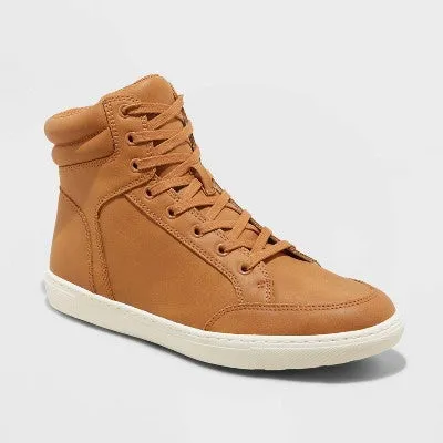 Goodfellow & Co Men's High Top Faux Leather Sneakers Boots for Men