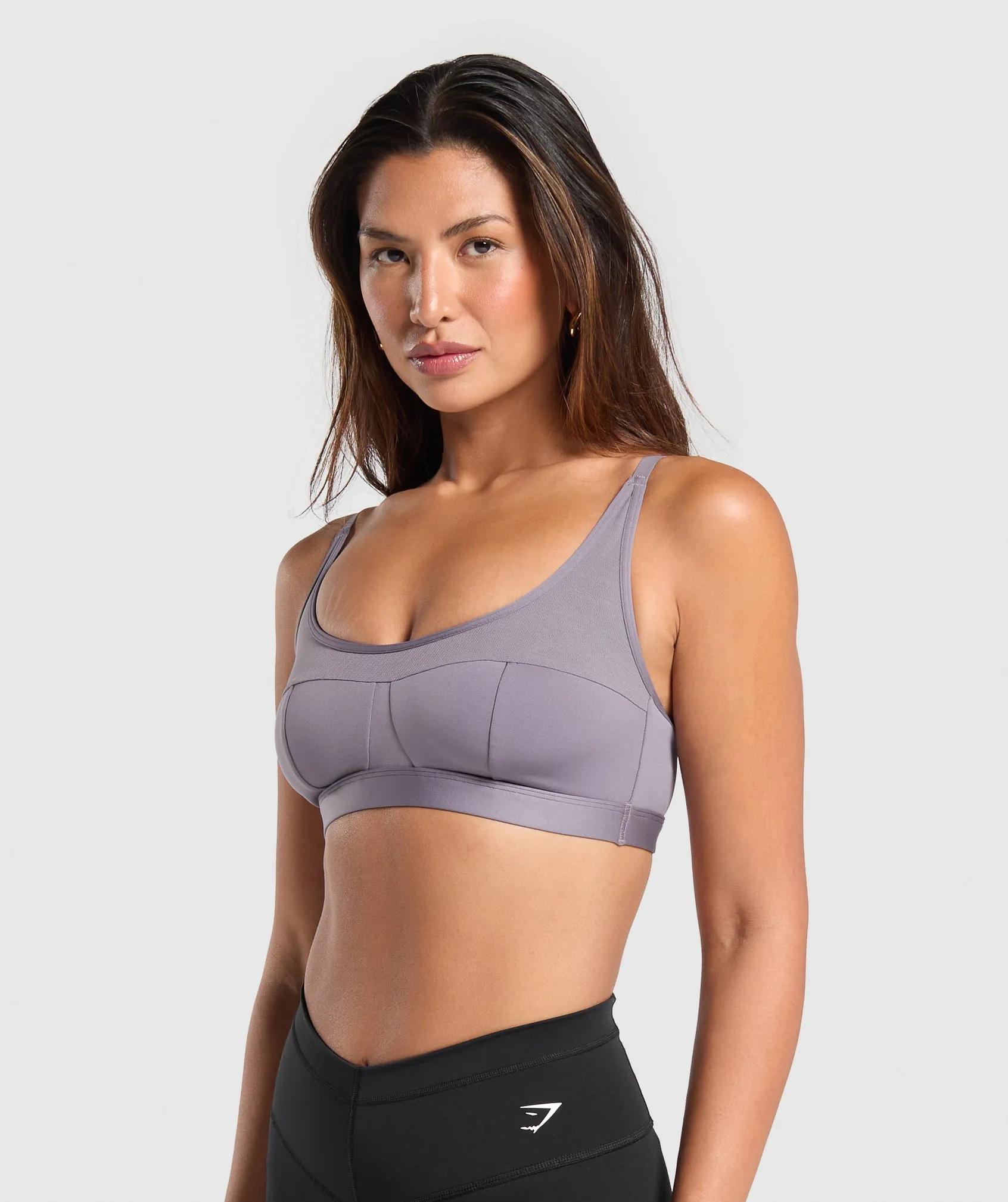 Gymshark Mesh Sports Bra - Fog Purple