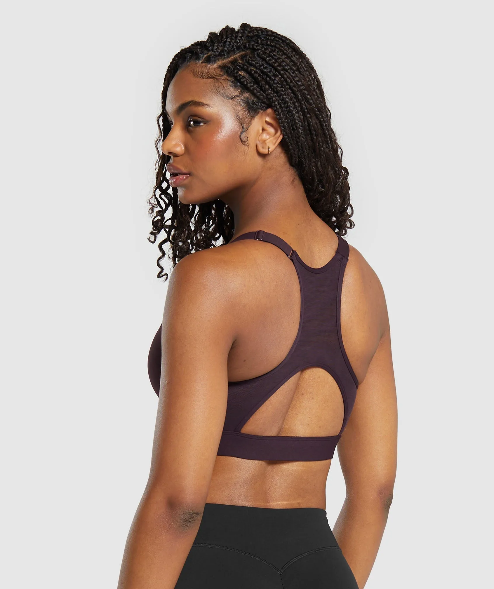 Gymshark Wrap Sports Bra - Plum Brown