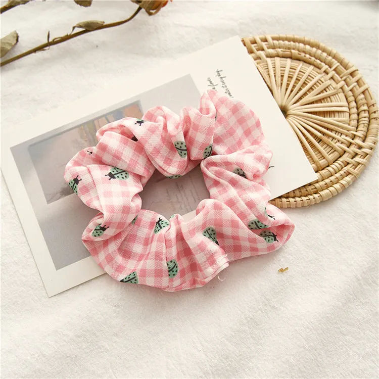 Hair Bands for Girls Or Ladies Pink Series Dot Stripe Hair Accessories Hair Rope