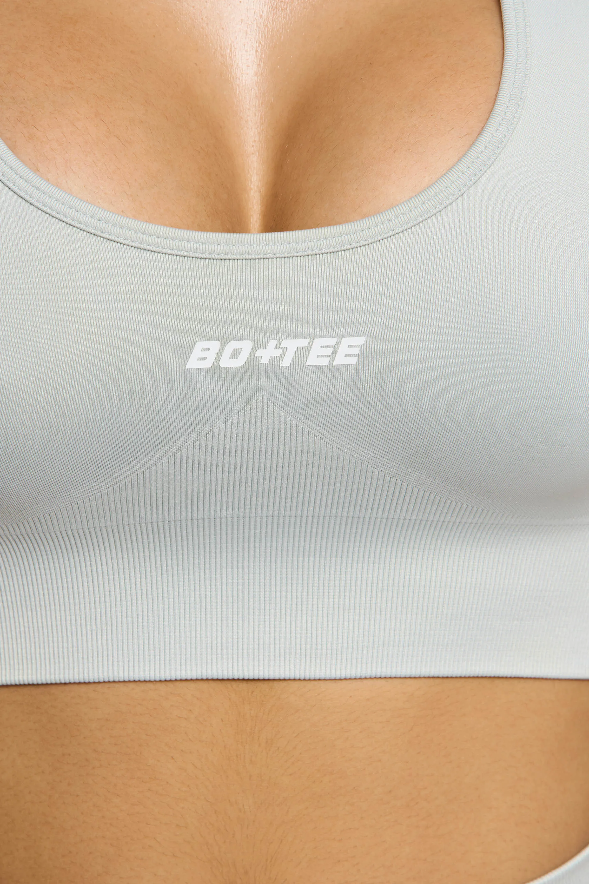 Halter Neck Sports Bra in Grey