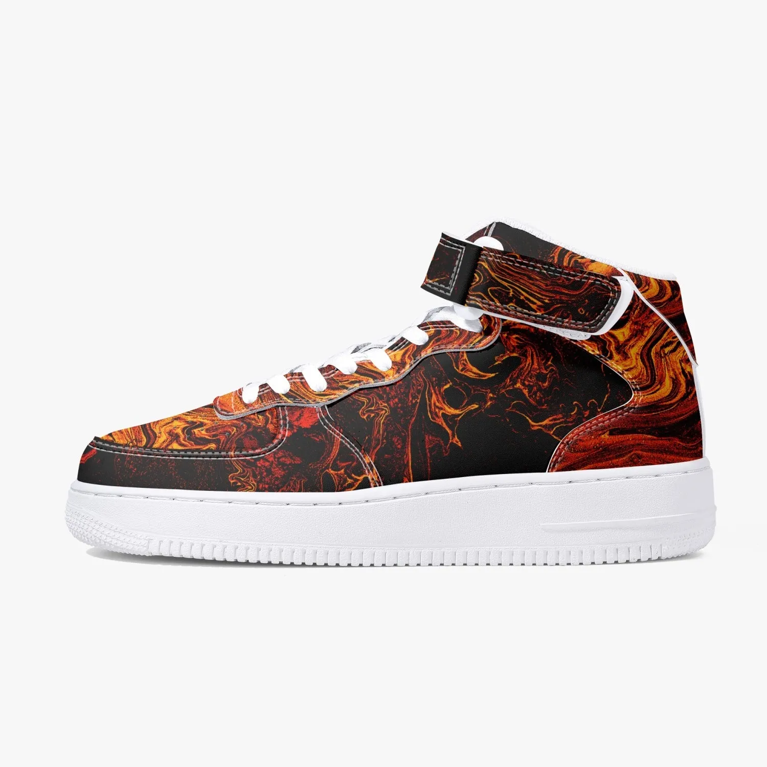 High-Top Leather Sports Sneakers