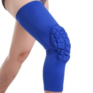 Hot Pressed Honeycomb Knee Pads Basketball Climbing Sports Knee Pads Protective Gear, Specification: L (Blue)