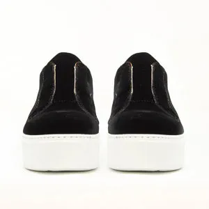 Jane Galland Black Velvet Platform Trainers