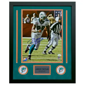 Jason Taylor Hand Signed & Framed Miami Dolphins 11x14 Photo (JSA)