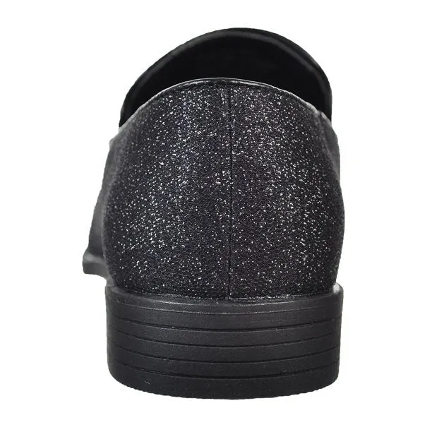 Jodano Slip On Boys Sparkle Dress Shoes Black