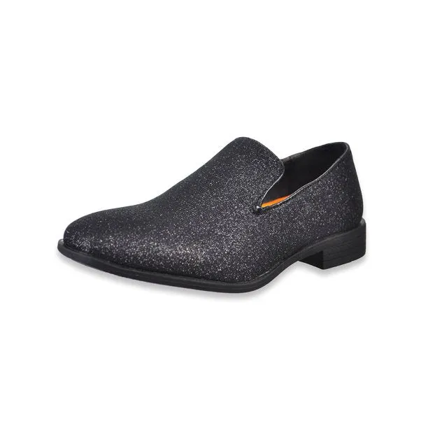 Jodano Slip On Boys Sparkle Dress Shoes Black