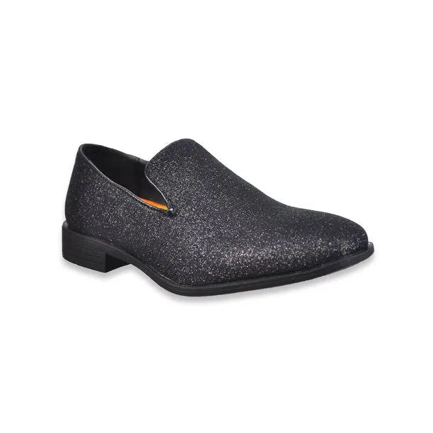 Jodano Slip On Boys Sparkle Dress Shoes Black