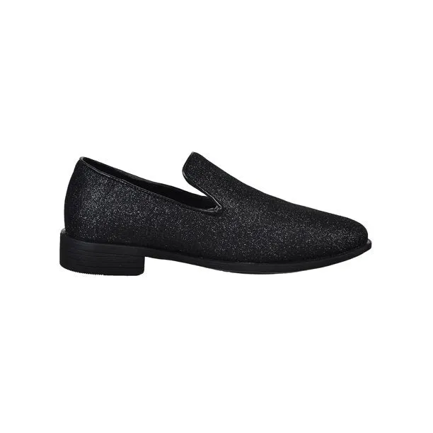 Jodano Slip On Boys Sparkle Dress Shoes Black