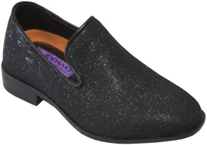 Jodano Slip On Boys Sparkle Dress Shoes Black