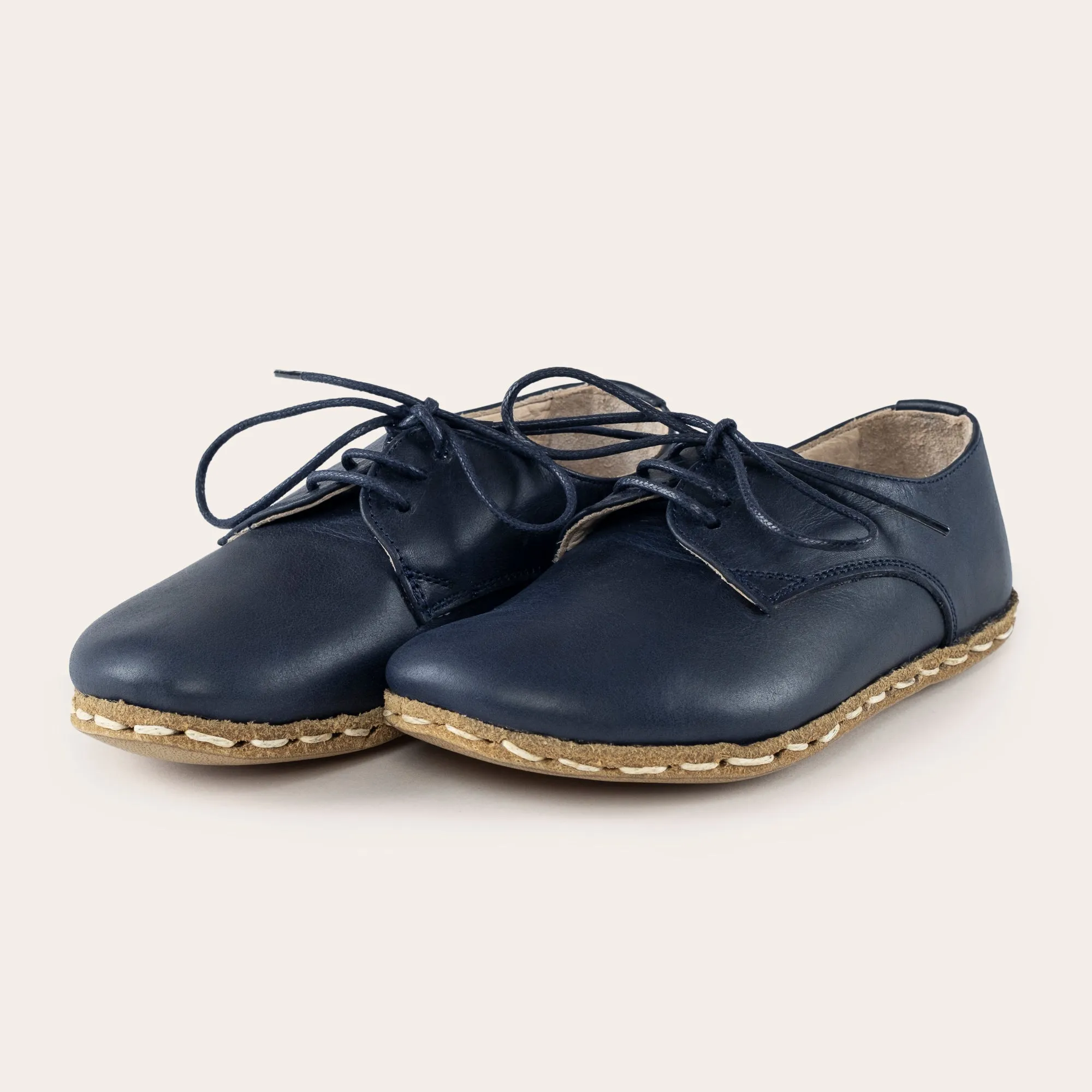 Kid's Blue Barefoot Oxfords