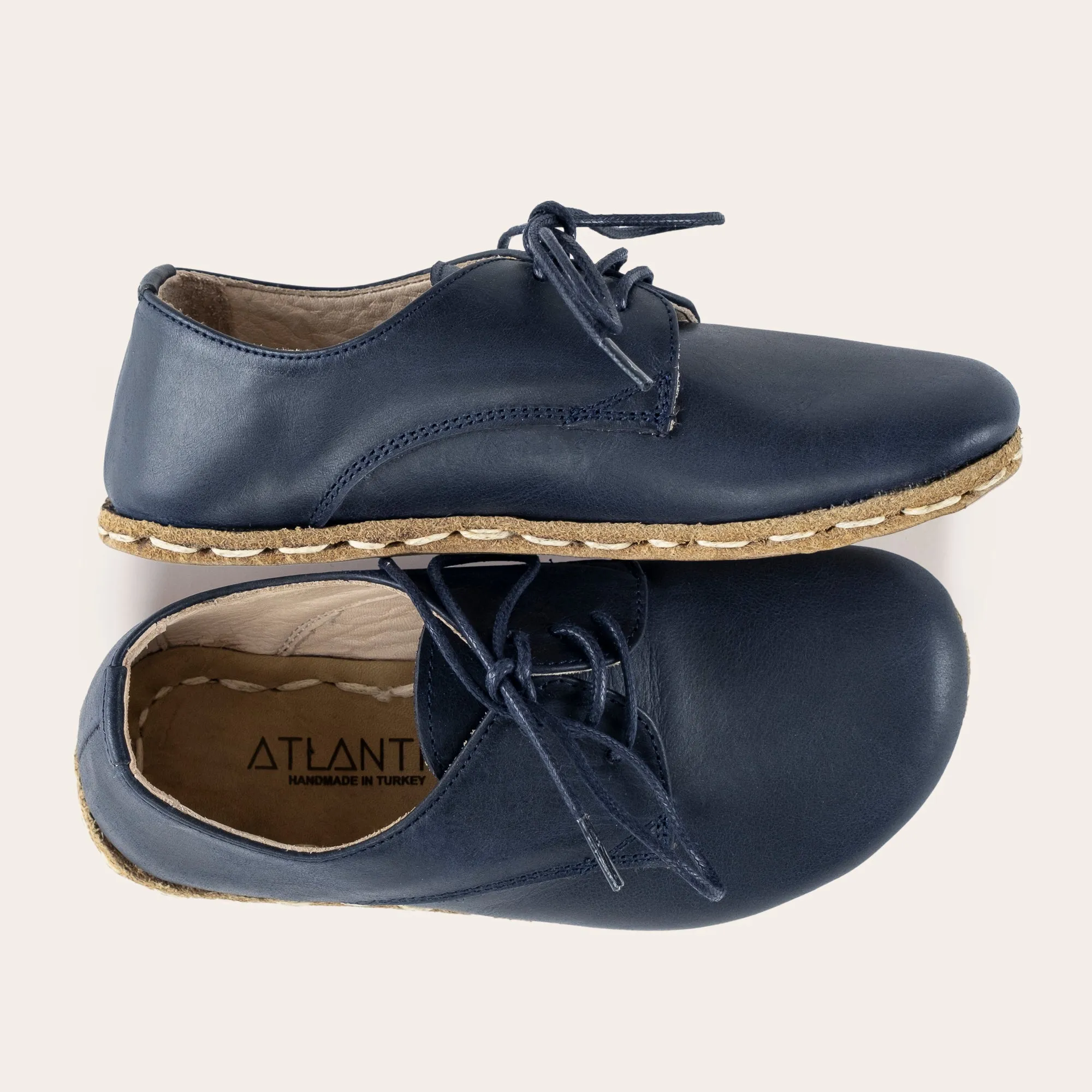 Kid's Blue Barefoot Oxfords