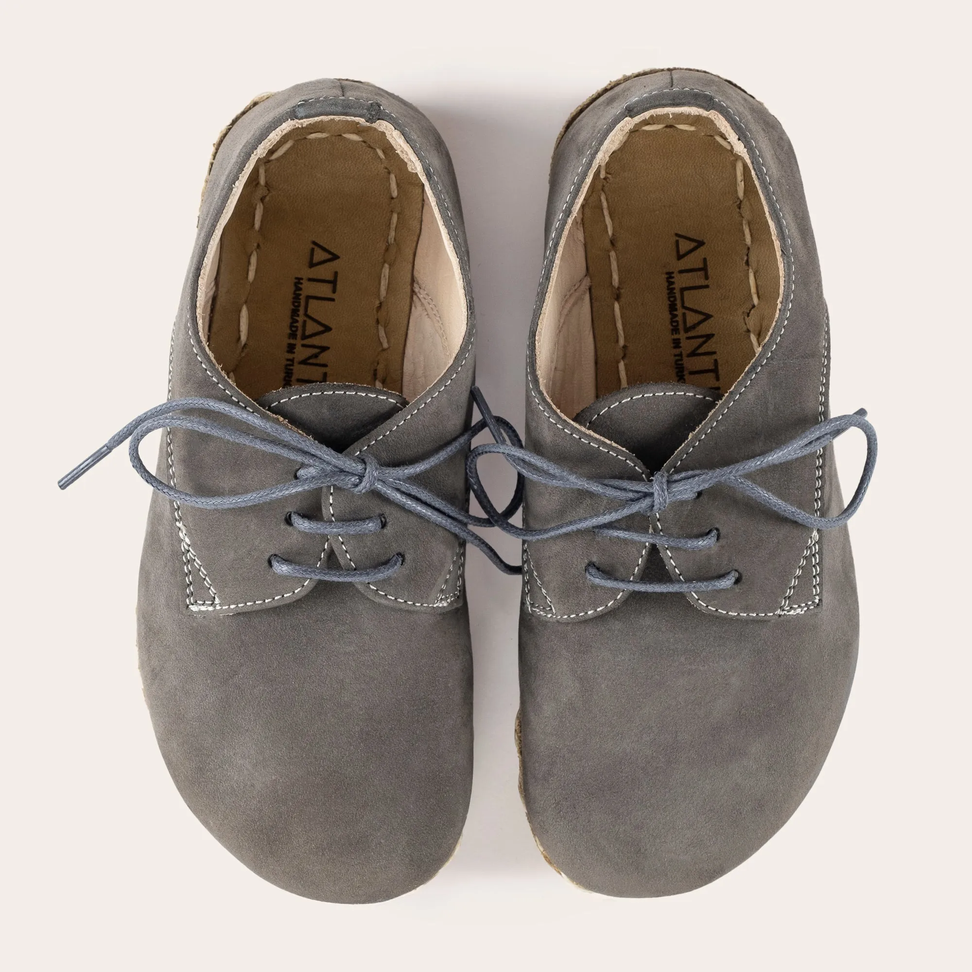 Kid's Gray Barefoot Oxfords