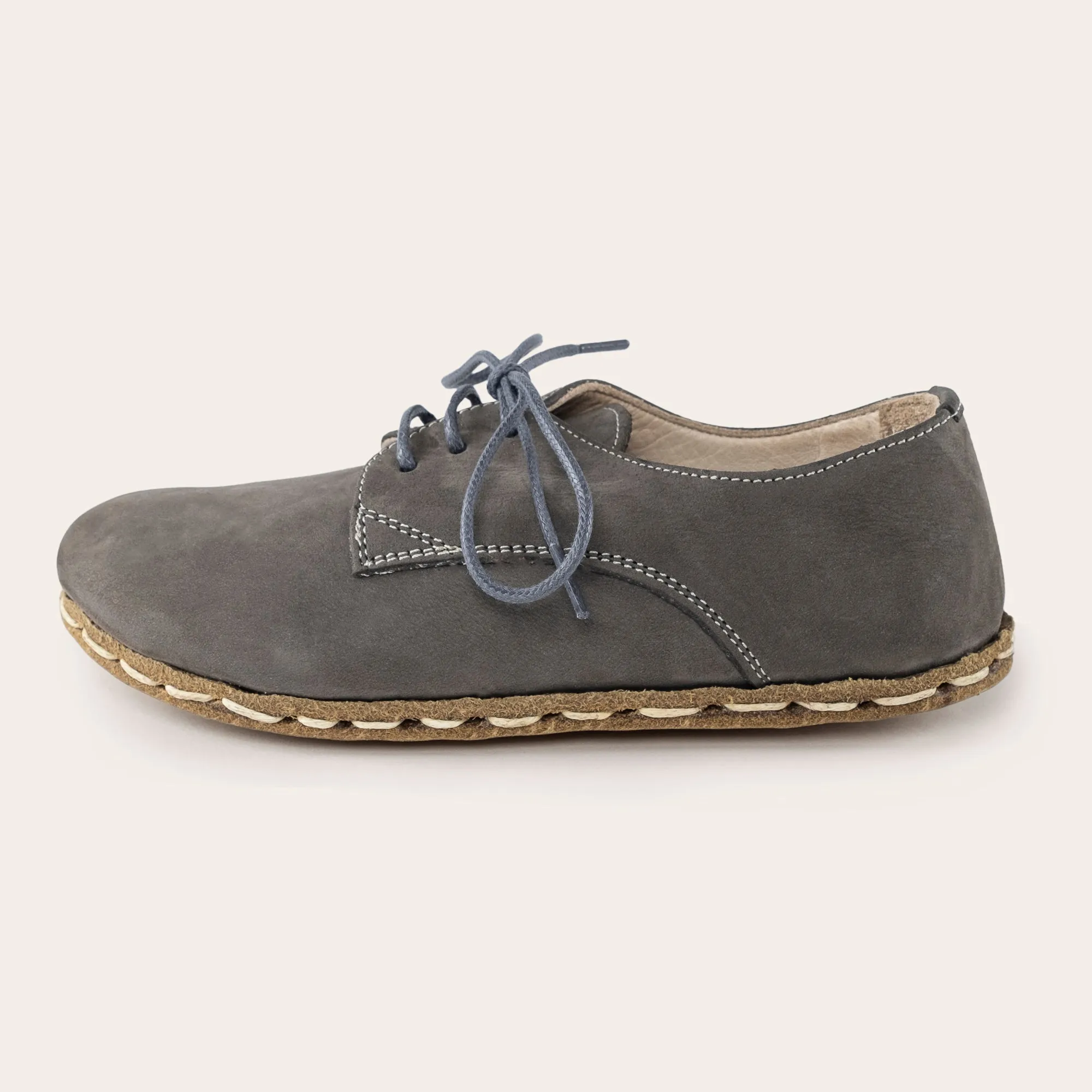 Kid's Gray Barefoot Oxfords