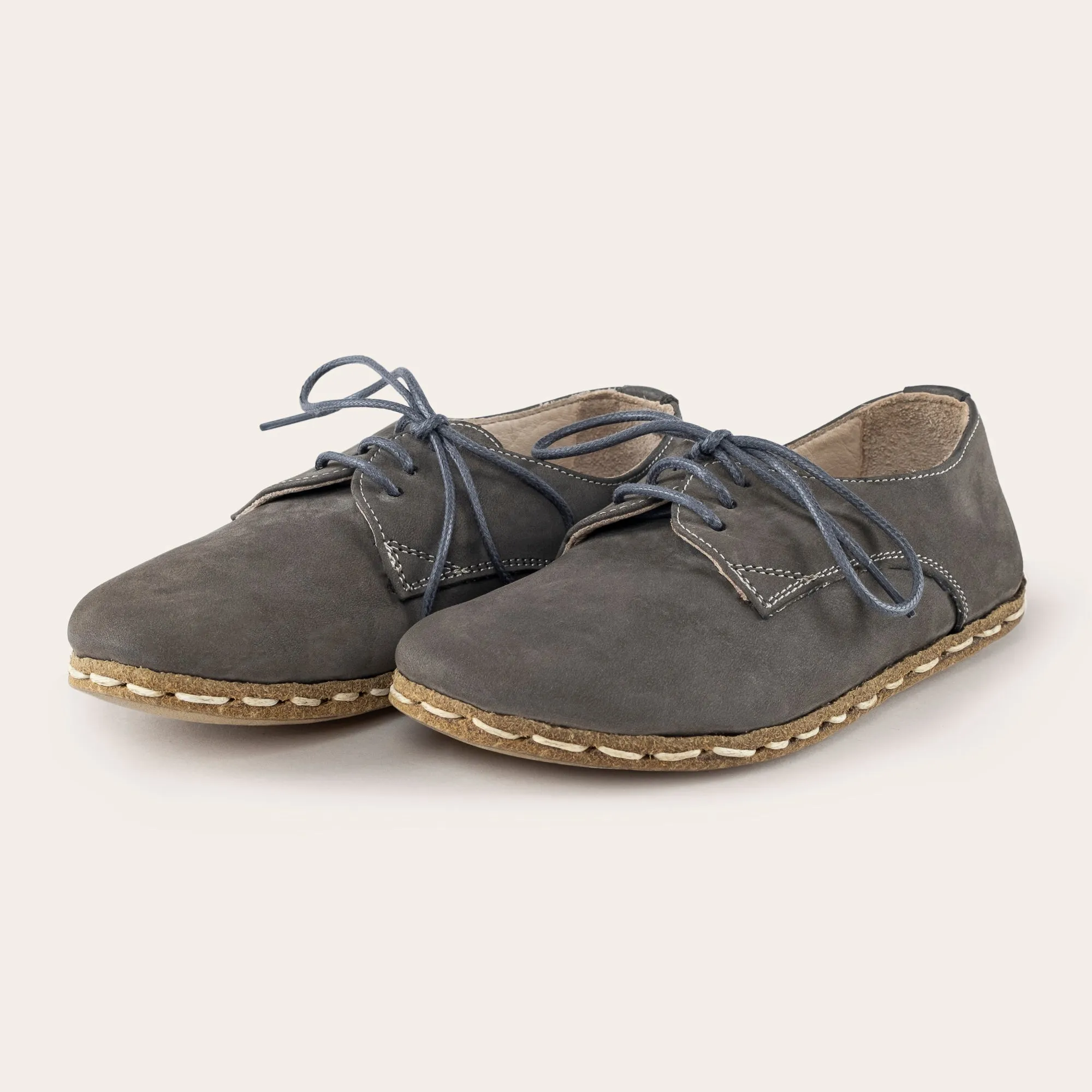 Kid's Gray Barefoot Oxfords