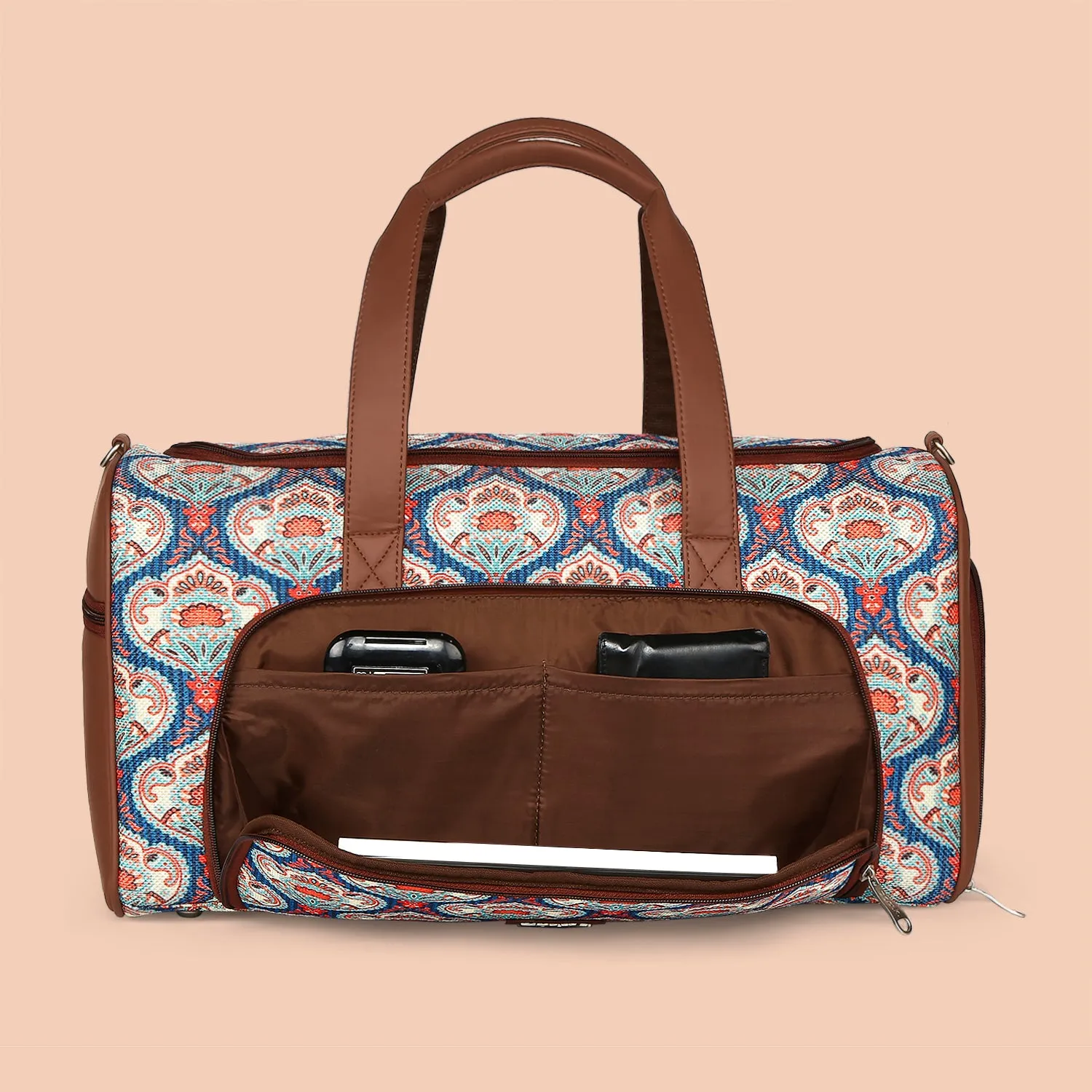 Kovil Blue Weekender Duffel Bag