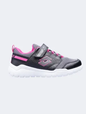 Lotto Spacelite Amf Ps Girls Running Shoes Grey/Titan/Black