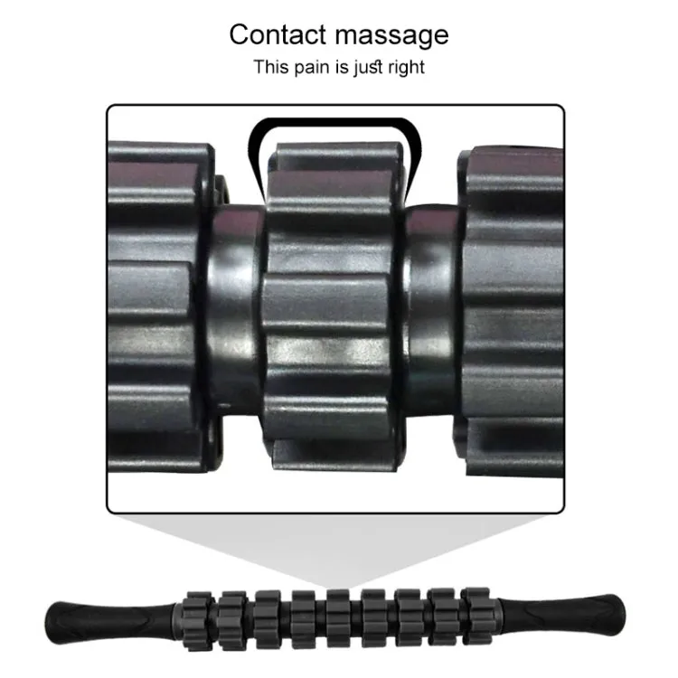 M2 Multifunctional Muscle Relaxation Gear Massage Stick Fitness Roller Rod Shaft(Black)