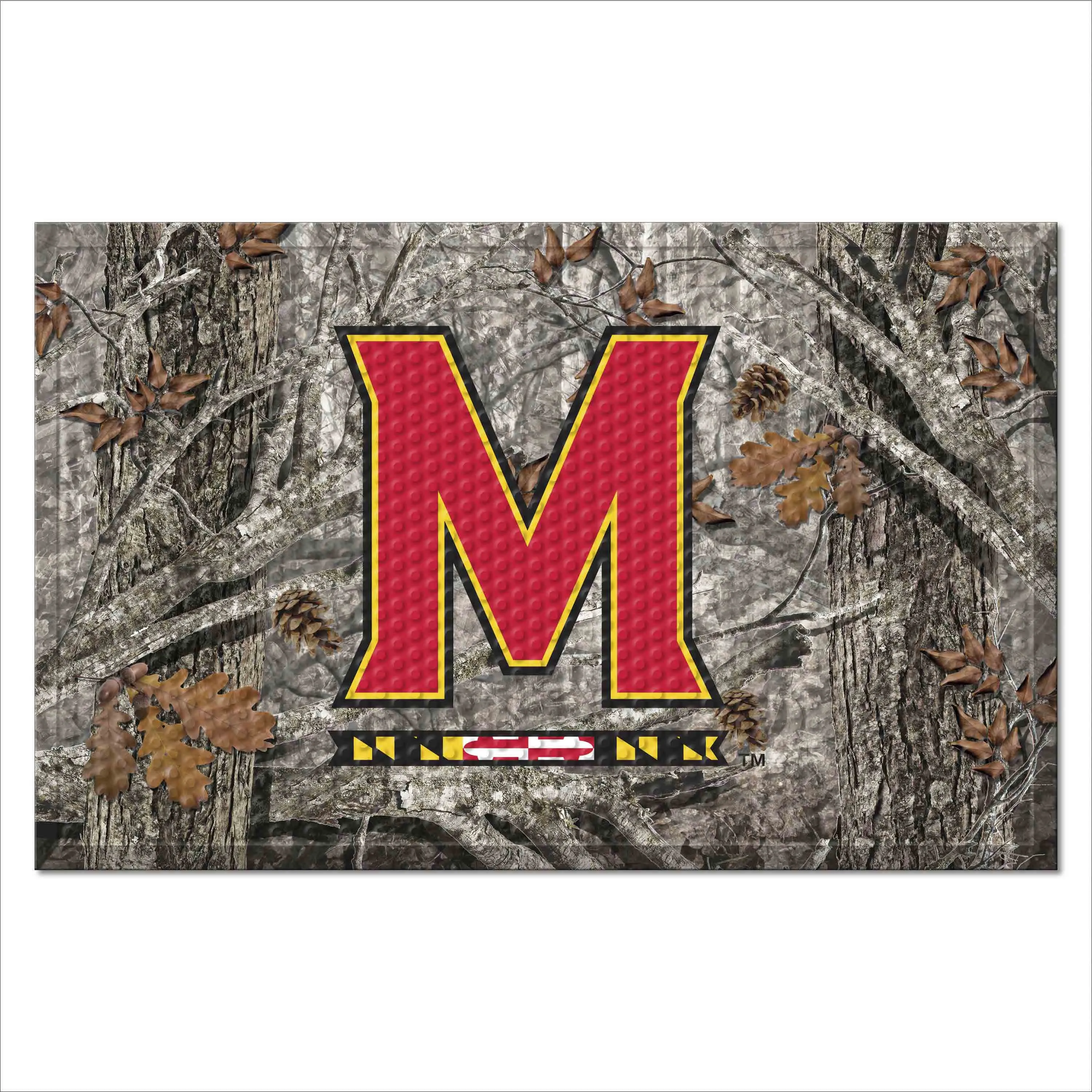 Maryland Terrapins Rubber Scraper Door Mat Camo