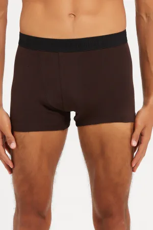 Men Burgundy Knitted Boxer Brief (1 Piece)