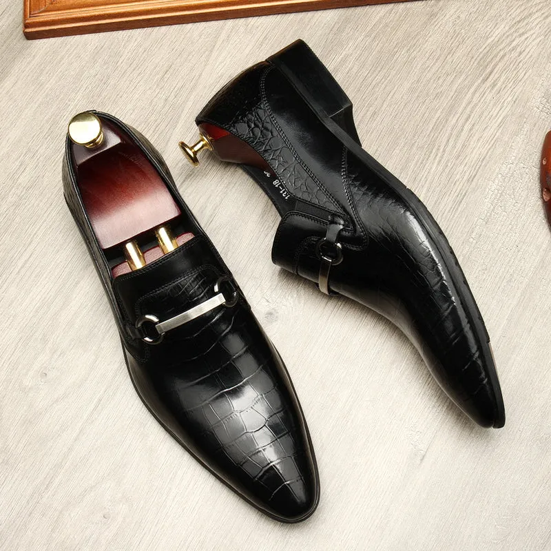 Men's Fashion Top Layer Cowhide Business Dress Shoes | Brodtica.com