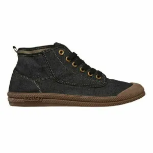 Mens Volley Hi Leap Black Denim/Gum International Volleys Casual Canvas Shoes