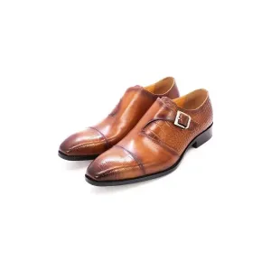 Modish CrocLuxe Crocodile Pattern Monkstrap Dress Shoes