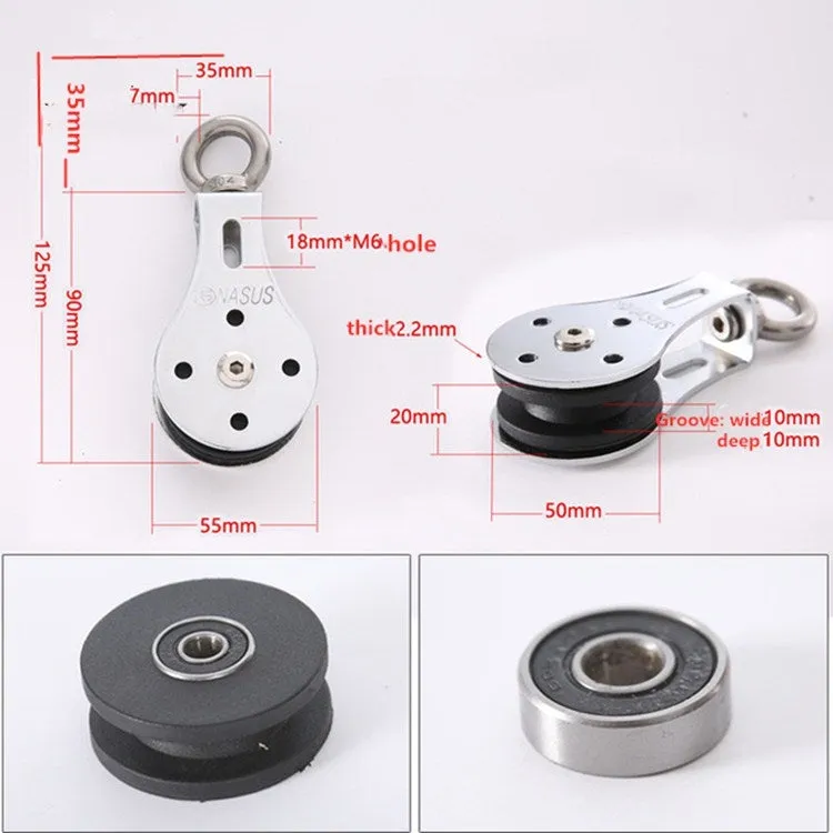 NASUS f030 Bearing Lifting Pulley Mute Hanging Wheel Traction Fixed Pulley Fitness Wheel, Load-bearing: 300kg