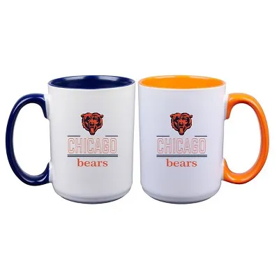 NFL Chicago Bears 16oz Home & Away Mug Set - 2pk