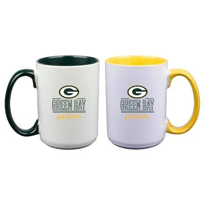 NFL Green Bay Packers 16oz Home & Away Mug Set - 2pk