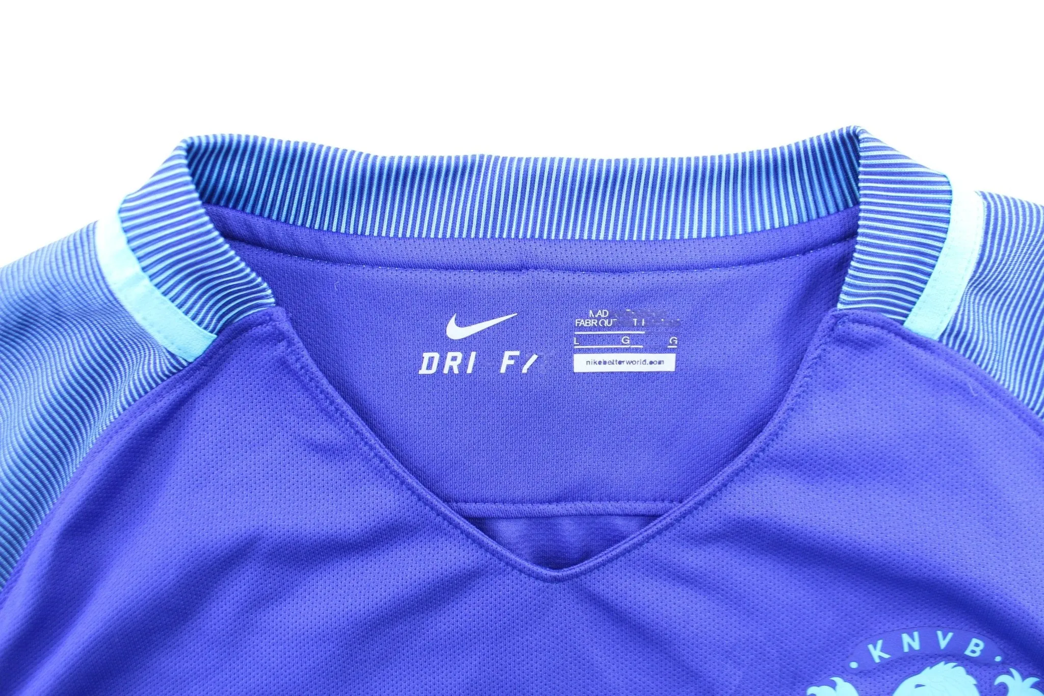 Nike Embroidered Logo Royal Dutch Blue Soccer Jersey