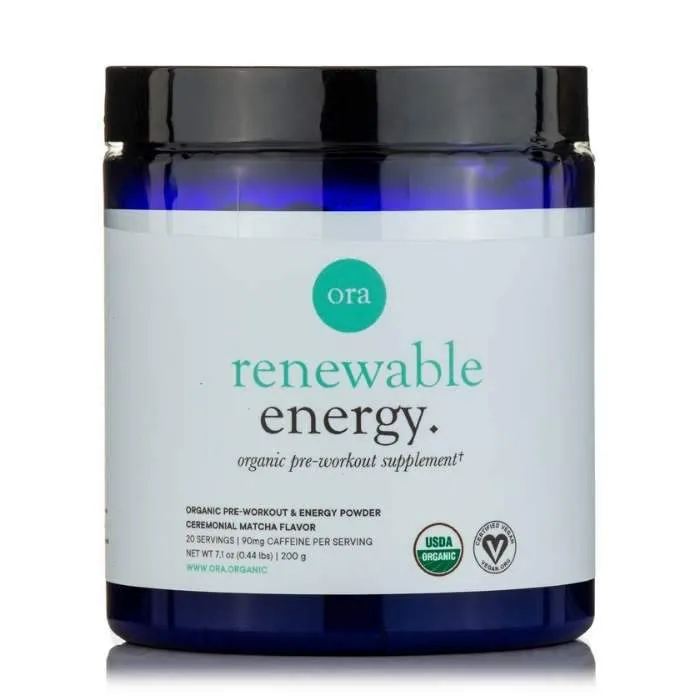 Ora - Organic Pre-Workout Powder - Renewable Energy, 7oz