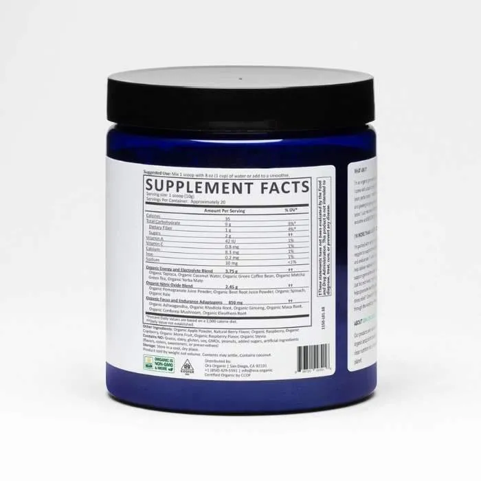 Ora - Organic Pre-Workout Powder - Renewable Energy, 7oz