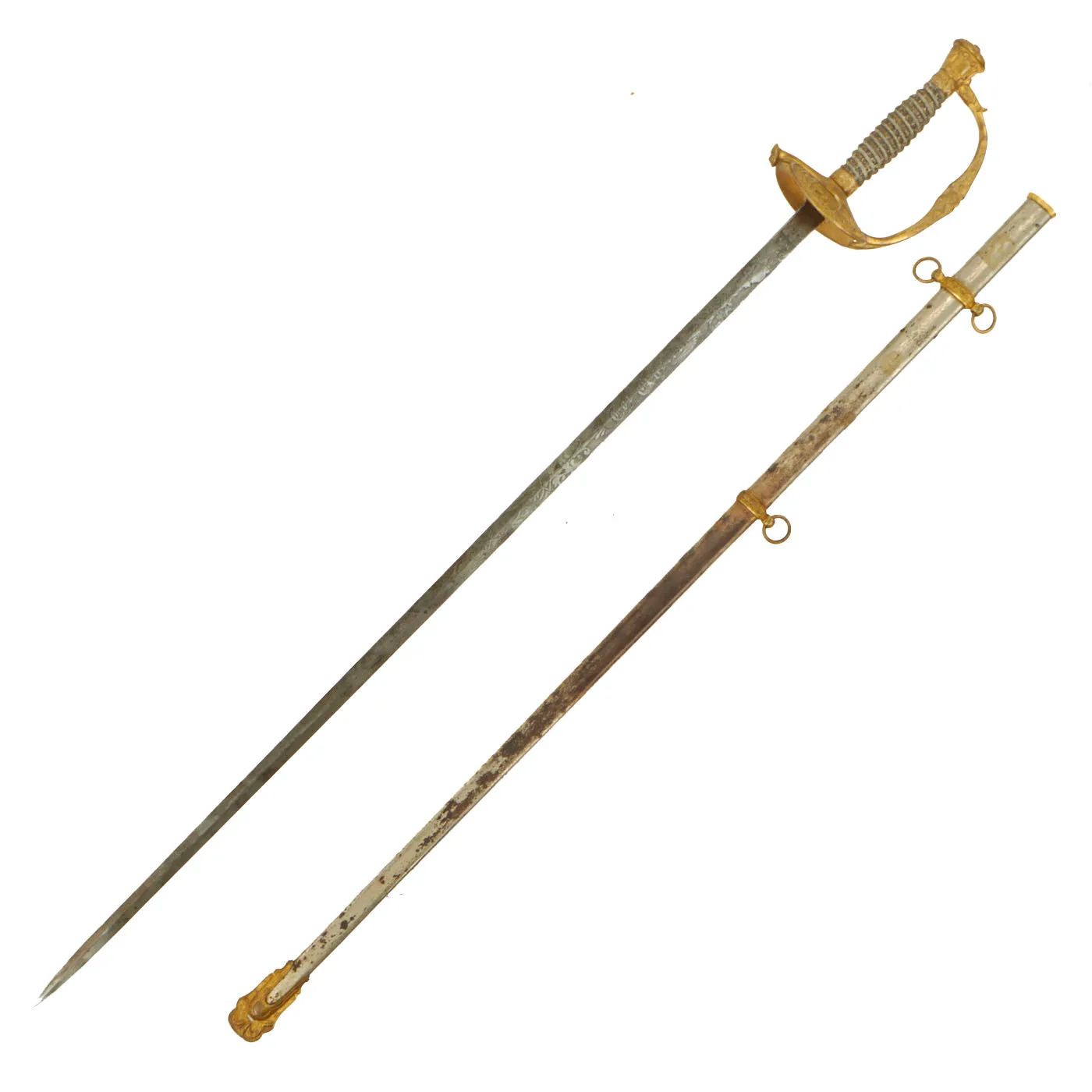 Original U.S. Model 1860 Army Staff and Field Officer Sword with Engraved Blade by J.H. McKenney of New York