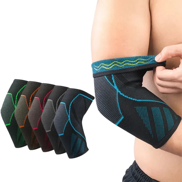 Outdoor Non-slip Pressurized Cycling Breathable Sports Elbow Pads, Random Color Delivery(L)