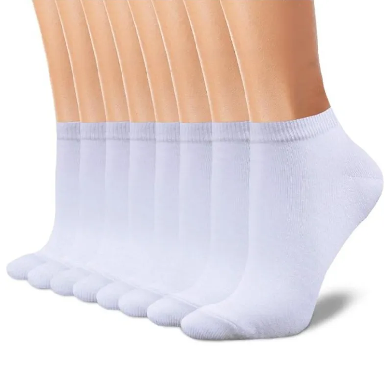 Pack Of 8 Non Slip Cotton Low Cut Casual Socks For Women