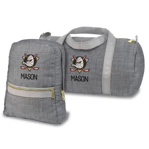 Personalized Anaheim Ducks Small Backpack & Duffel Set