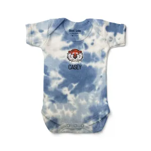 Personalized Auburn Tigers Aubie Tie Dye Bodysuit