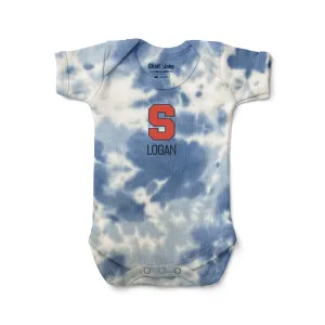 Personalized Syracuse Orange Tie Dye Bodysuit