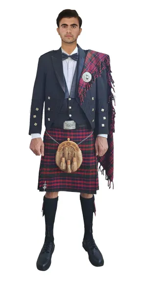 Prince Charlie Kilt Outfit With MacDonald Modern Tartan Kilt