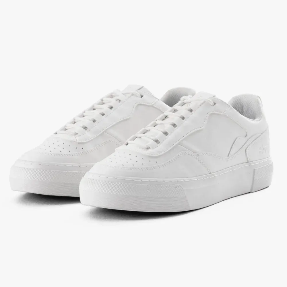 Pull & Bear Trainers With Topstitching - WHT