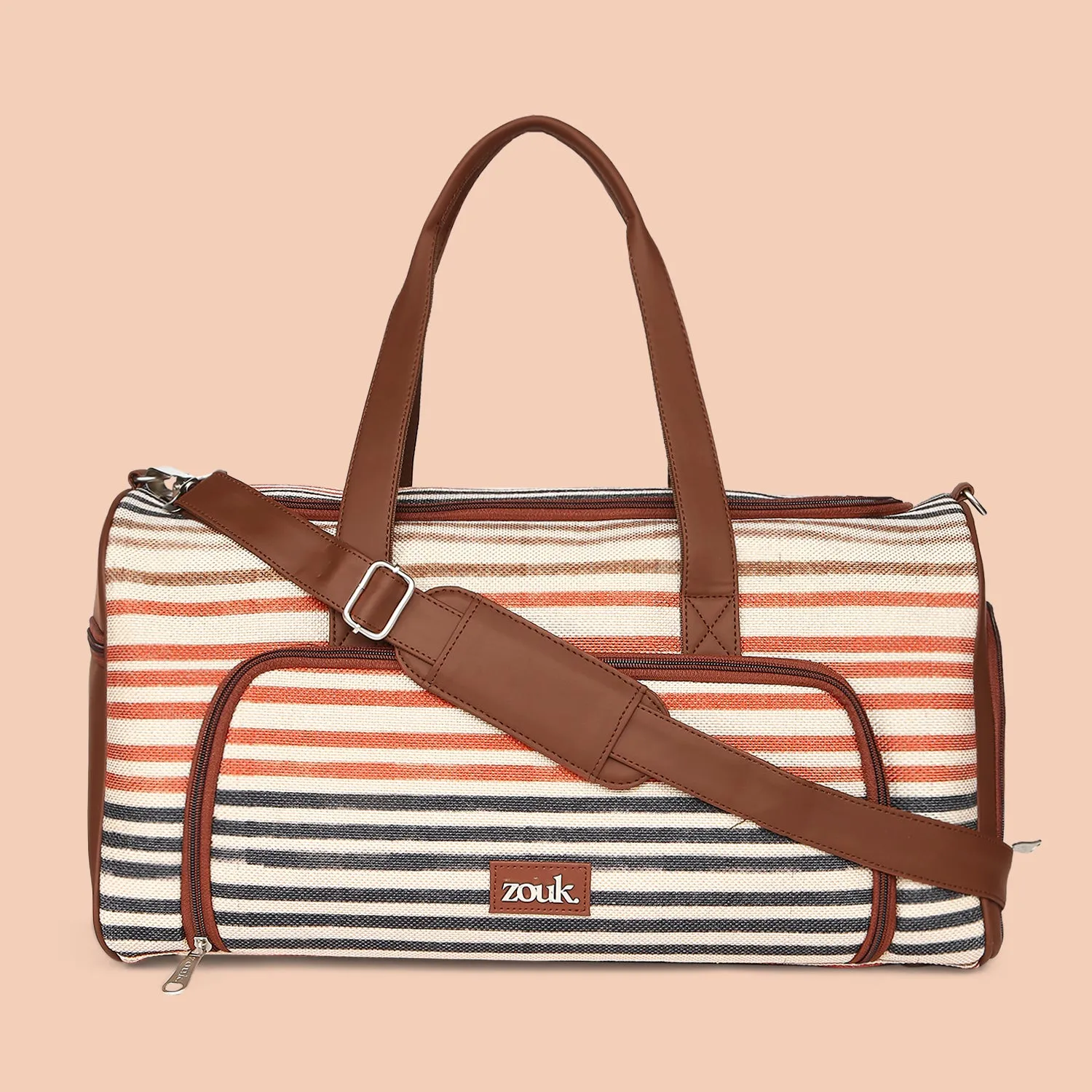 Qutub Stripes Weekender Duffel Bag